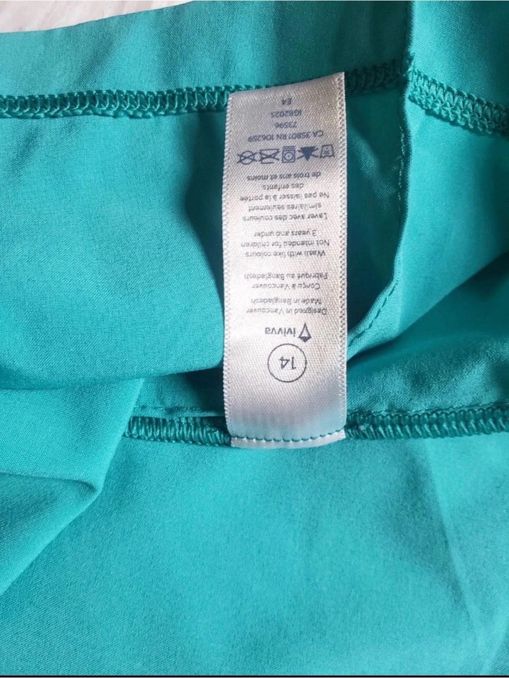 Ivivva Girls Aqua Athletic One-Piece Romper